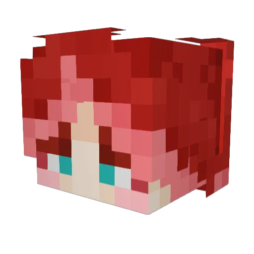 CrystalBunny_AH Minecraft avatar head, 3D render