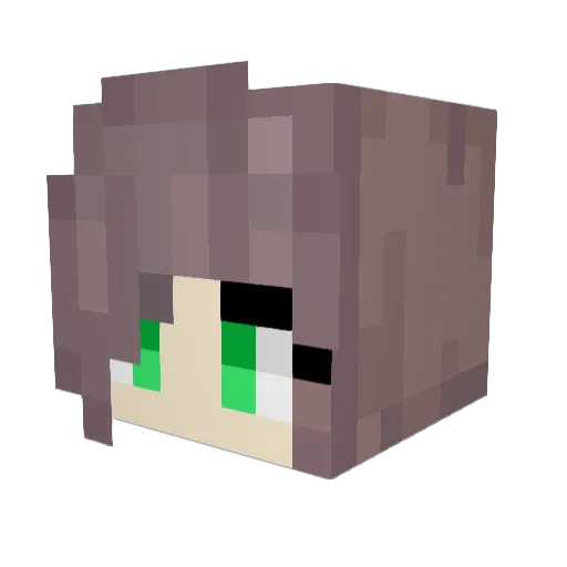CrystalClear387 Minecraft avatar head, 3D render