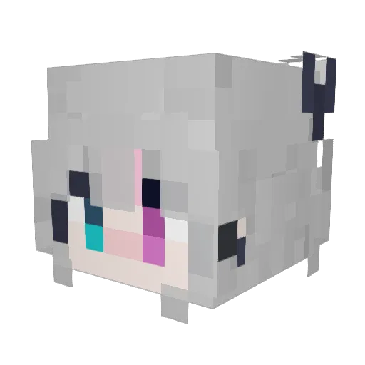 CrystalCodeX Minecraft avatar head, 3D render
