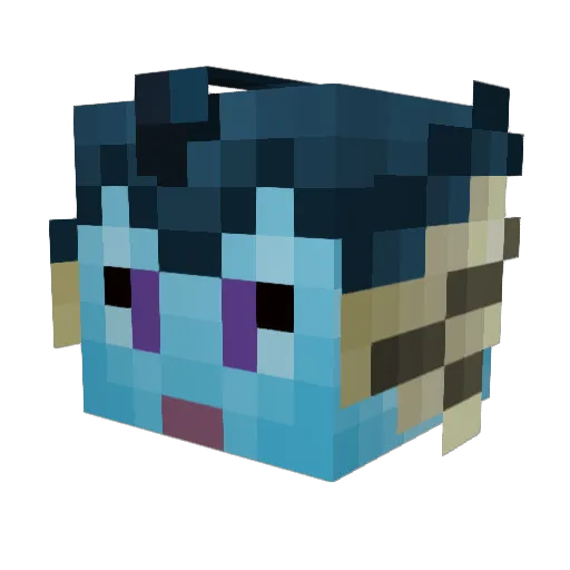 CrystalComatose Minecraft avatar head, 3D render