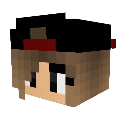 CrystalCraft13 Minecraft avatar head, 3D render