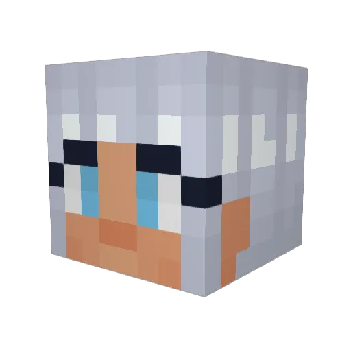 CrystalDisc Minecraft avatar head, 3D render
