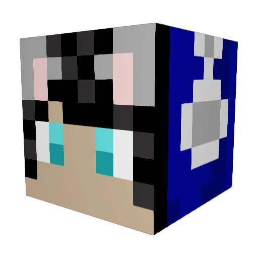 CrystalDragon782 Minecraft avatar head, 3D render