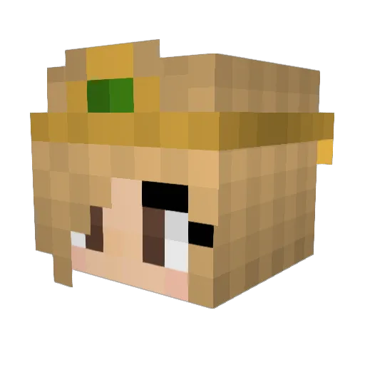 CrystalFreeze Minecraft avatar head, 3D render