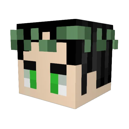 CrystalGem02 Minecraft avatar head, 3D render