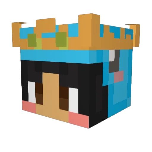 CrystalIscool123 Minecraft avatar head, 3D render