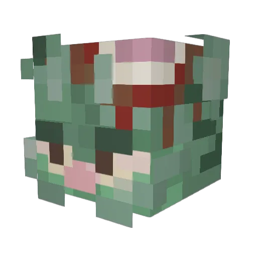 CrystalKEKW Minecraft avatar head, 3D render
