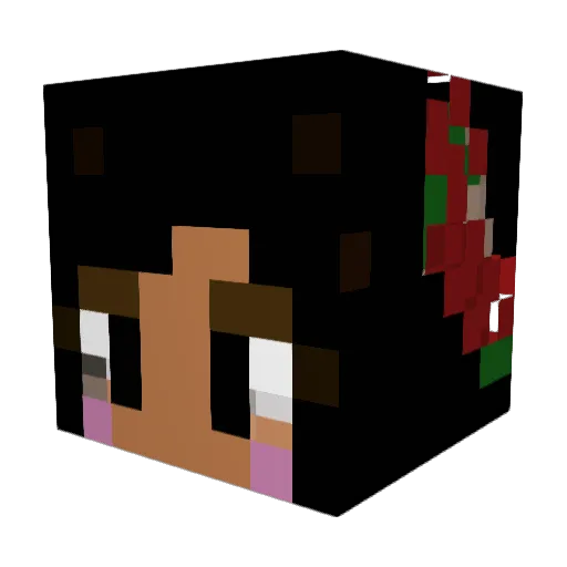CrystalKayla Minecraft avatar head, 3D render