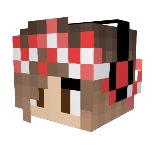 CrystalKitten01 Minecraft avatar head, 3D render