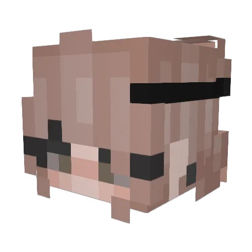 CrystalKyoshi Minecraft avatar head, 3D render