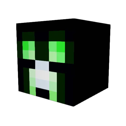 CrystalMaiden Minecraft avatar head, 3D render