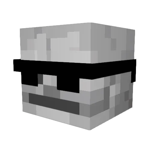 CrystalMeteor Minecraft avatar head, 3D render