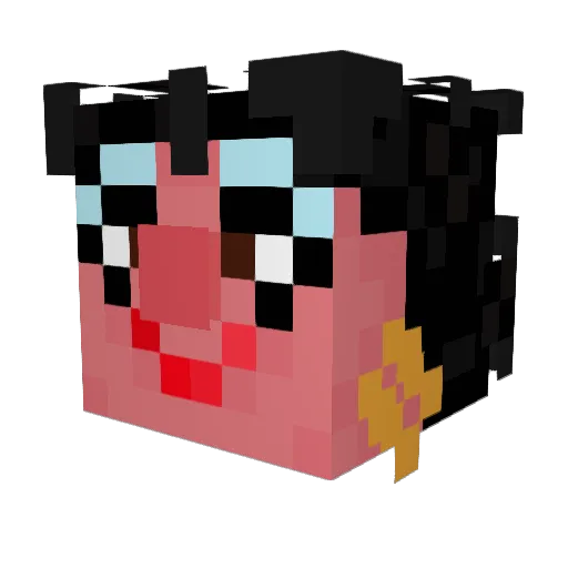 CrystalMethydd Minecraft avatar head, 3D render