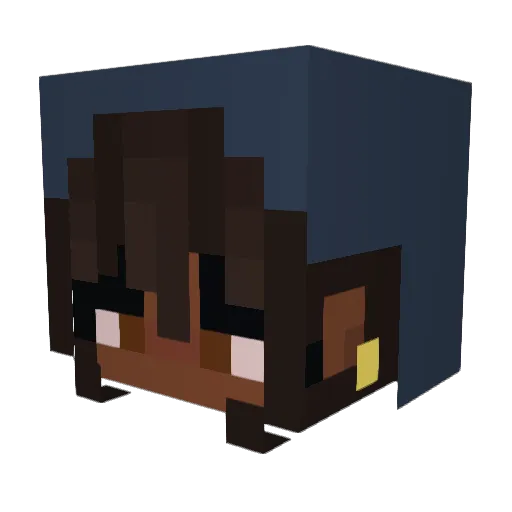 CrystalMochi Minecraft avatar head, 3D render