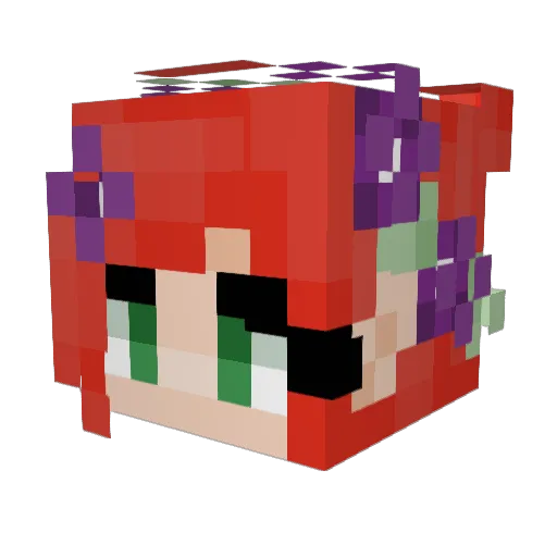 CrystalMoon06 Minecraft avatar head, 3D render
