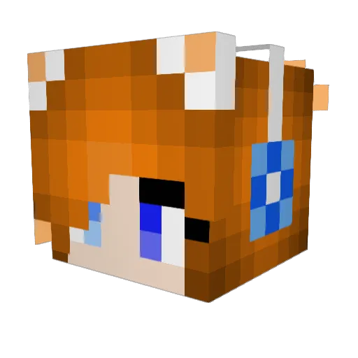 CrystalNight2 Minecraft avatar head, 3D render
