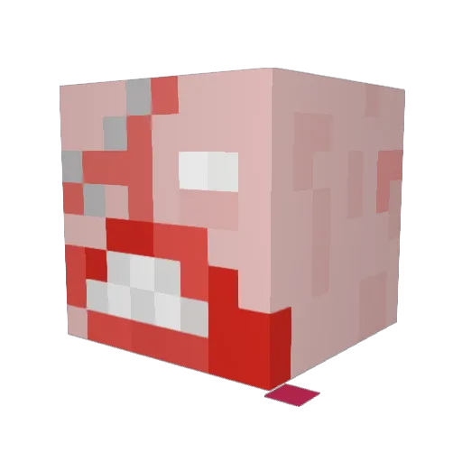 CrystalOrca Minecraft avatar head, 3D render