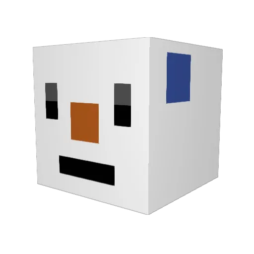 CrystalOshawatt4 Minecraft avatar head, 3D render