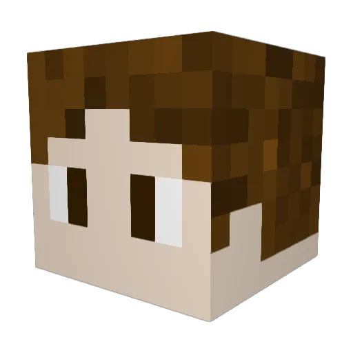 CrystalParkGame Minecraft avatar head, 3D render