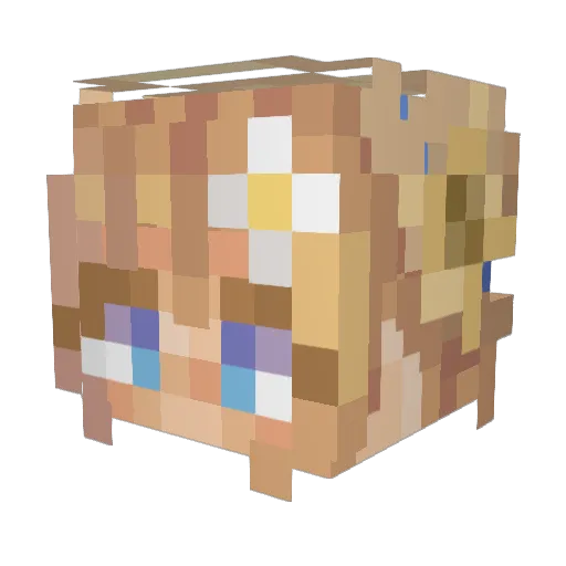 CrystalRain1689 Minecraft avatar head, 3D render