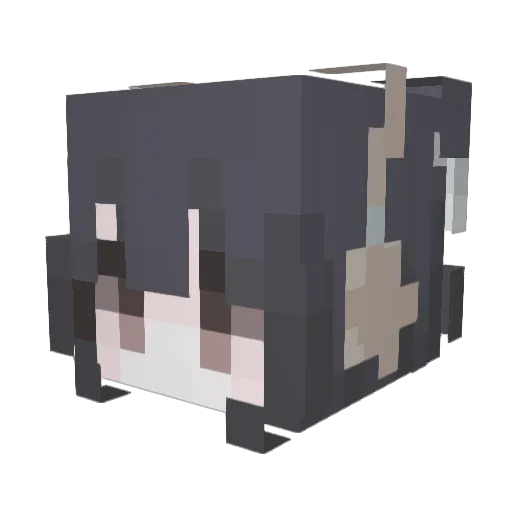CrystalSapphyre Minecraft avatar head, 3D render