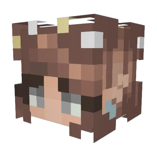 CrystalSphere45 Minecraft avatar head, 3D render