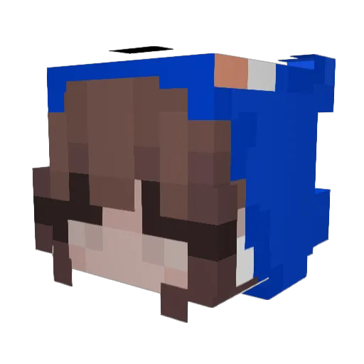 CrystalSwan Minecraft avatar head, 3D render