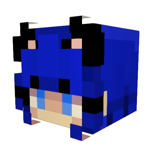 CrystalWolf4062 Minecraft avatar head, 3D render