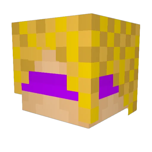 CrystalX9 Minecraft avatar head, 3D render