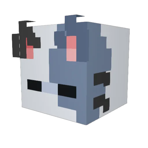 Crystal_Cat02 Minecraft avatar head, 3D render
