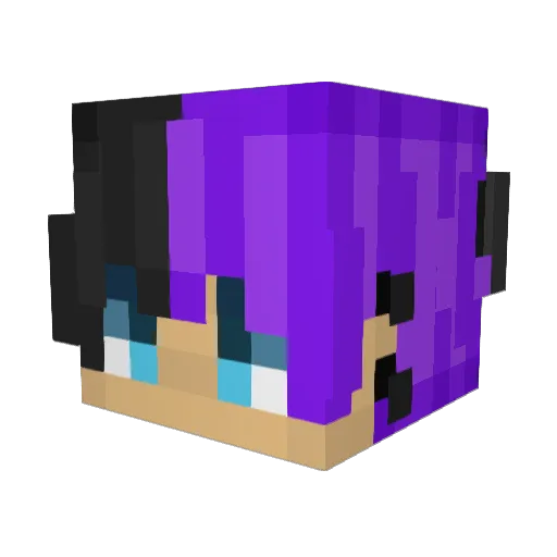 Crystal_Pawz Minecraft avatar head, 3D render