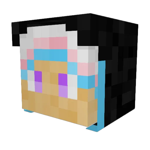 Crystal_Petal Minecraft avatar head, 3D render