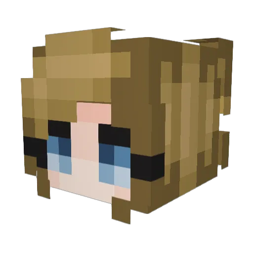 Crystal_pinkman Minecraft avatar head, 3D render