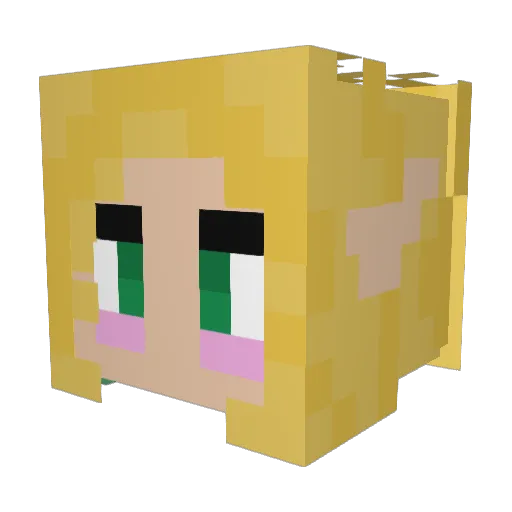 Crystala17 Minecraft avatar head, 3D render