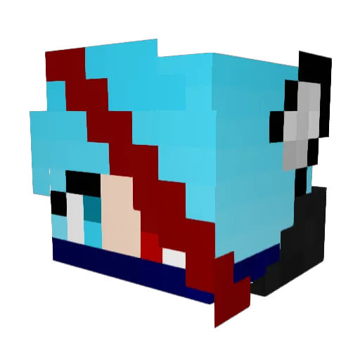 CrystalandCrew Minecraft avatar head, 3D render