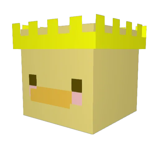 Crystalcat19 Minecraft avatar head, 3D render