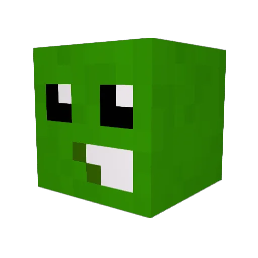 Crystalfck Minecraft avatar head, 3D render