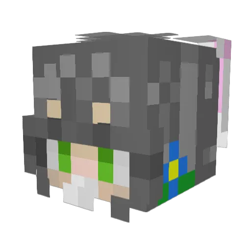 CrystalineRoses Minecraft avatar head, 3D render