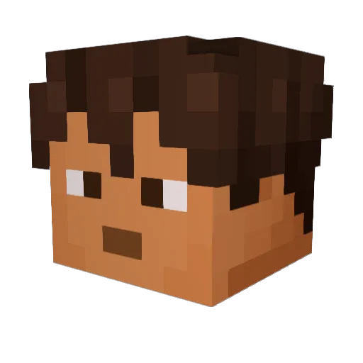 Crystalium_ Minecraft avatar head, 3D render