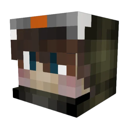 Crystalize_ Minecraft avatar head, 3D render