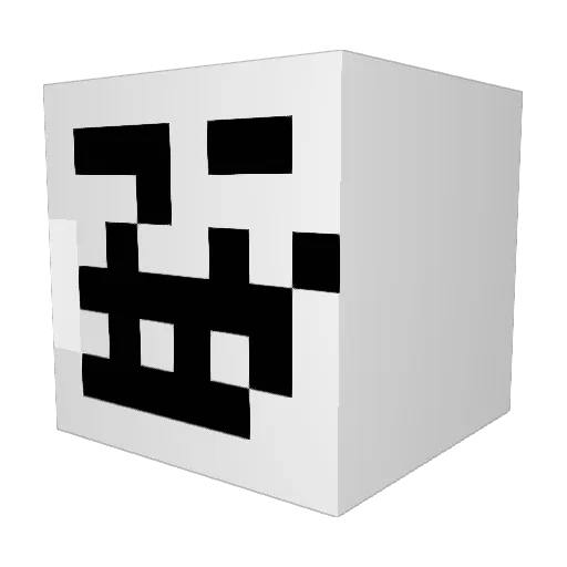 Crystall_1 Minecraft avatar head, 3D render