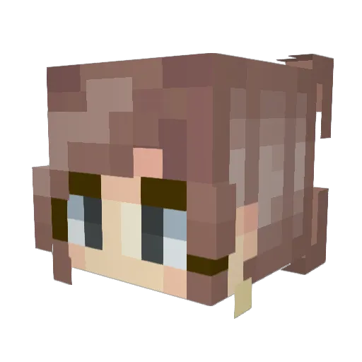 Crystalle_ Minecraft avatar head, 3D render