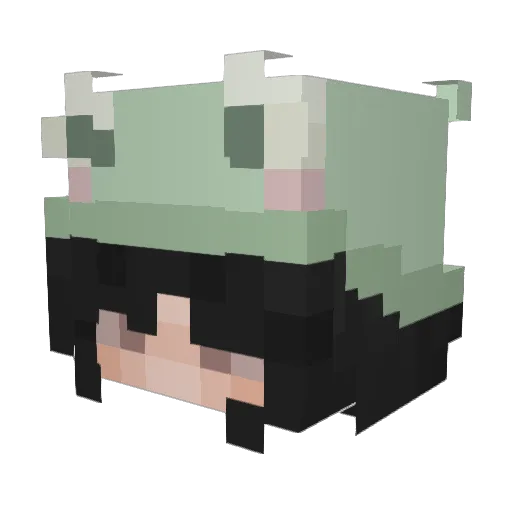 Crystalleer Minecraft avatar head, 3D render