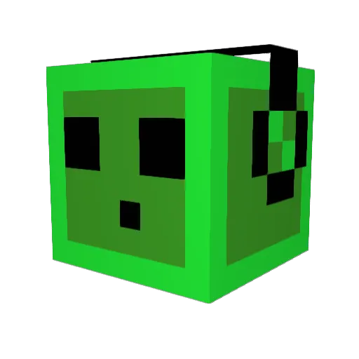 Crystallik Minecraft avatar head, 3D render
