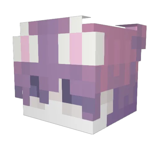Crystallines_ Minecraft avatar head, 3D render
