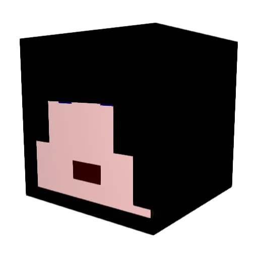 Crystallite Minecraft avatar head, 3D render