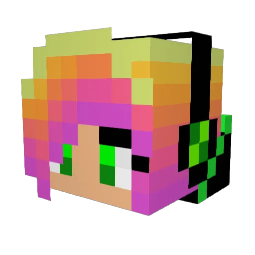 Crystalmagic78 Minecraft avatar head, 3D render