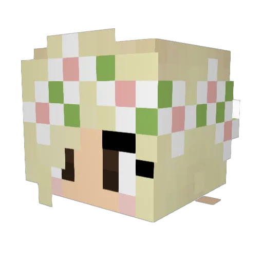Crystalsky2 Minecraft avatar head, 3D render