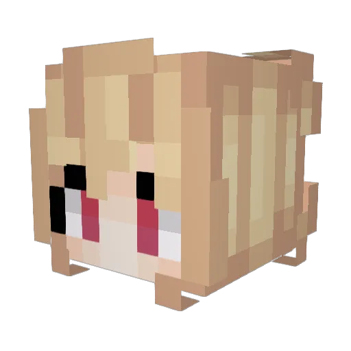 Crystalsweel Minecraft avatar head, 3D render