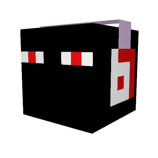 Crystalvom Minecraft avatar head, 3D render